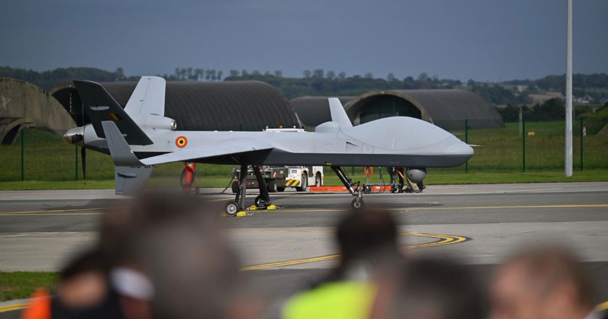 „MQ-9B“ „Skyguardian“ pirmą kartą skrenda Belgijos danguje