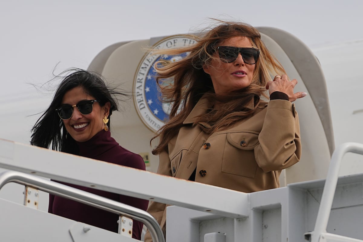 Melania Trump ir Usha Vance lanko karių šeimas Šiaurės Karolinoje