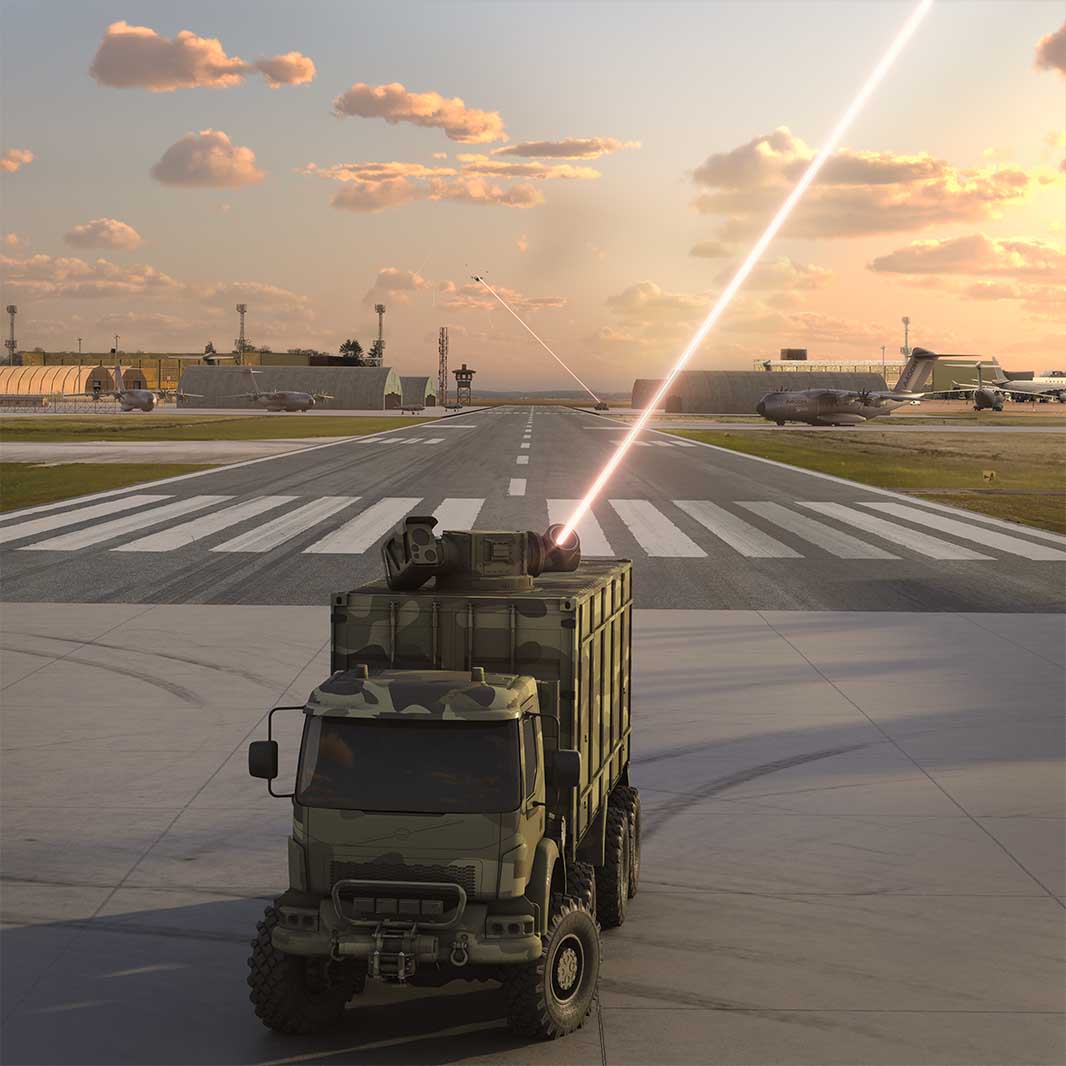 MOKĖTI PAGALBA… HEL įgalintas C-UAV Hard-Kill